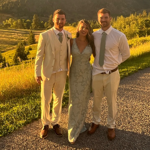 Azazie Agave Floral Burnout - Maxi Dress - Picture 6 of 16